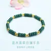 Pulsera de Cuentas de Ábaco Azul Jadeíta Grado A Natural Pulsera de Jade Transmisión en Vivo Templo Venta al por Mayor S5061701