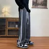 Pantalones de pana para hombre para primavera y otoño, modernos y versátiles, corte recto, ajuste holgado, marca de moda, caída suave, casual y elegante