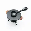 Crisol de Cera Vintage Estilo Trípode Pequeño Crisol para Derretir Perlas de Cera, Crisol Pequeño para Estampar con Cuchara de Cera y Soporte de Hierro