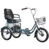 Fábrica de Pingxiang Triciclo de Pedal Transfronteiriço Europeu Assento Ajustável Triciclo para Idosos Triciclo de Lazer