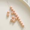 Cuentas acrílicas redondas macaron de 8 mm con agujero recto, color sólido, para abalorios, aretes DIY, horquilla, material para funda de teléfono, venta al por mayor