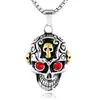 Venta al por mayor del fabricante Diadema de Cabeza de Fantasma de Acero de Titanio Colgante de Diamante Estilo Punk Dominante para Hombres Colgante de Acero Inoxidable Sensación Metálica