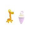 Girafa Fofa Cogumelo Sorvete Liga Spray de Tinta Gota de Óleo Pingente DIY Brincos Feitos à Mão Pulseira Acessórios de Joias
