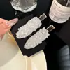 Gelo Picado Sal Marinho~ Grampo de Cabelo para Mulheres, Presilha Lateral Cristalina Sem Costura, Grampo para Testa, Presilha para Franja, Presilha Bico de Pato, Novo Acessório de Cabelo