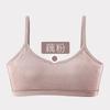 Camisola de moda sin espalda con copas integradas, Sujetador tipo chal push-up, Sujetador deportivo de algodón puro, Tipo ajustable de cobertura total