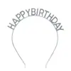 Diadema de feliz cumpleaños, diadema con letras de diamante brillante, accesorios divertidos para el cabello de fiesta para adultos para mujeres