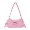 Bolsa baguette de laço estilo estrangeiro para poucas pessoas de alto valor 2025 nova coleção de primavera bolsa feminina moda ombro casual bolsa de axila