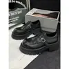 Nuevos Mocasines de Piel Genuina Estilo Europeo para Mujer Primavera 2026, Plataforma Versátil Retro de Suela Gruesa, Zapatos de Piel Estilo Británico para Mujer