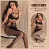Tamanho plus passion conjunto de três peças estilo peito pequeno renda sino lingerie sexy renda sexy tentação renda pura F58