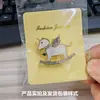 Broche de Caballo Mecedora Unicornio de Año Nuevo con Alas, Lindo Pin de Cristal, Decoración de Año Nuevo, Accesorio Anti-Exposición