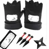 Mercancía de Anime de Ninja en Stock: Combo de Arma, Guantes y Cinta para la Cabeza, Combo de Set de Máscaras Ninja Kakashi