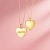 Colgante de Corazón de Plata Esterlina Yuanfan S925 de Venta Caliente Transfronteriza para Mujer, Diseño Nicho Europeo y Americano, Collar con Grabado DIY al por Mayor