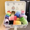 Cuerda para el Cabello Infantil Color Caramelo Banda Elástica Anillo Toalla para Cola de Caballo Alta de Niña Banda para el Cabello Banda Elástica para el Cabello de Niña Accesorios para el Cabello