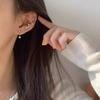 Pendientes de una pieza con clip para el hueso de la oreja, con personalidad de Big Dipper Seven Star y diamantes de imitación Super Flash de aguja plateada de alta calidad de 2023