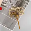Nueva Tarjeta Creativa de Acrílico para Pastel de Aniversario de Boda, Decoración de Pastel para Fiesta de Tanabata y San Valentín
