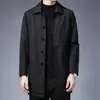E-commerce transfronteiriço da Amazon, corta-vento masculino plus size, casaco masculino de comprimento médio estilo coreano slim fit para primavera/outono