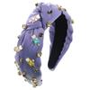 Diadema barroca de moda de primavera, diadema de perlas y joyas cosidas a mano, accesorios de helado personalizados, accesorios para el cabello
