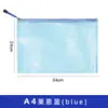 Bolsa para Documentos Impermeável Espessa Grande Capacidade A4 com Zíper de Malha Transparente Uso Estudantil Papel de Prova Plástico Bolsa de Armazenamento