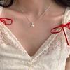 Collar de Estrella de Cinco Puntas de la Suerte Collar Infantil Lindo Cadena para Clavícula Diseño Nicho Mori Accesorios Nuevos de Alta Gama