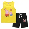 Traje Deportivo Casual de Dos Piezas para Niños Pequeños y Medianos - Chaleco y Pantalón de Verano 2023, Camiseta Base, Ropa Exterior Delgada sin Mangas