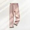 Leggings de Algodón Pulido para Niños Pantalones Elásticos Ajustados para Niñas Lazo Ropa Infantil Grande de Primavera y Otoño