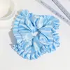 Nuevo Estilo Algodón y Lino Frescos Gasa Ligera Encaje Plisado Anillo Intestinal Grande Cuerda para el Cabello de Chica Dulce Cuerda para el Cabello Accesorios para el Cabello de Princesa
