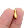 Plata Antigua 925 Chapada en Oro Pequeño Amarillo Amarillo Amarillo Pez Cuentas de Transferencia Pulsera de Cuerda Roja DIY para Mujer Accesorios de Cuentas Accesorios Anuales de Pez