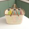 Cesta de Baño Portátil Baño Cesta de Baño Azul Baño Cesta de Almacenamiento para Compras Plástico Picnic Camping Cesta al por Mayor