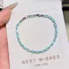 Nova Pulseira de Cristal Colorido Doce e Delicada Feminina Versátil Design de Moda Pulseira Strass Super Brilhante
