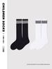 Medias hasta la rodilla de doble aguja para niños, calcetines estilo universitario, color sólido de tres barras, algodón peinado, calcetines para niños al por mayor, primavera y verano