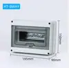 Caixa de Disjuntores Miniatura à Prova d'Água 5P Montagem Externa Superfície Plástico Caixa de Distribuição Fiação Proteção Disjuntor HT-5WAY 8 12