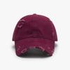 Gorra de Béisbol Suave Bordada con Letras Lavables Desgastadas Unisex Color Sólido Visera Curva Transpirable para Exteriores Protector Solar