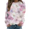 Comércio Exterior Amazon Outono e Inverno 2023 Europa e Estados Unidos Transfronteiriço Natal Roupas Femininas Novo Amazon Suéter de Gola Redonda com Mangas Longas Estampado