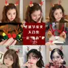 Presilhas de Cabelo com Galhos de Natal, Acessórios de Cabelo de Natal, Presilhas Fofas para Crianças, Presilhas de Cabelo de Rena Desenho Animado Celebridade da Internet, Acessórios de Cabelo para Meninas Atacado
