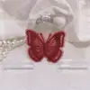 Parche de Tela de Organza Bordado 3D de Mariposa de Doble Capa de Color Sólido Parche Decorativo de Mariposa de Malla para Ropa Accesorio de Mariposa