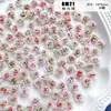 [Rosa Silvestre] Flor de Pegamento Suave Rosa Degradado Retro Material para Joyería Hecha a Mano DIY Manicura con Cuentas Funda de Teléfono Móvil