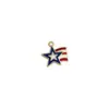 Acessórios de estrela de cinco pontas estilo coreano transfronteiriços Bandeira Americana Dia da Independência liga pingente de gota de óleo joia DIY pingente de pulseira
