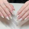 Uñas Portátiles con un Toque de Alta Gama, Cadena de Cuentas de Mariposa, Pegatinas de Uñas Hechas a Mano, Uñas Postizas Dulces y Elegantes para Niños en el Año Nuevo