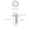 Columna de Tuerca Impermeable de Acero Inoxidable 304 Columna de Tuerca de Sellado de Espárrago de Ajuste a Presión Impermeable Estándar Nacional Bs Tuerca de Mariposa de Plástico M3-M8