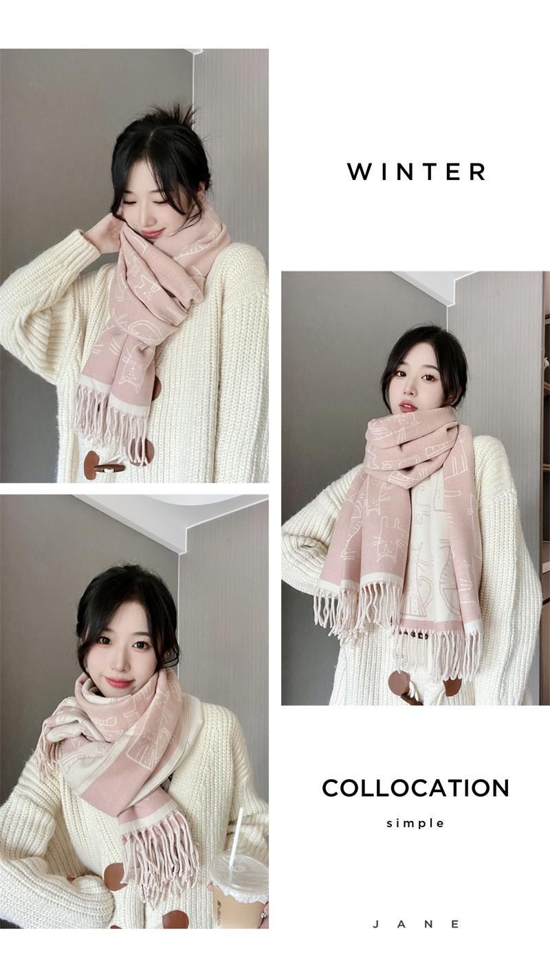 围巾韩系氛围感