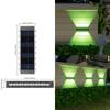 Lâmpada de parede solar lâmpada de jardim ao ar livre lâmpada de paisagem à prova d'água villa lâmpada de arruela de parede de jardim lâmpada de atmosfera de superfície de parede ao ar livre