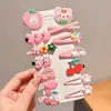 Pinza de Nube para Niña Estilo Coreano Simple de Tela Lunares Pinza BB para Parte Trasera de la Cabeza o Flequillo