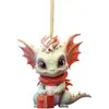 Pingente de Decoração de Natal Transfronteiriço Dinossauro Árvore de Natal Dragão Fofo Escultura Pingente Decoração de Festival Interior do Carro