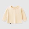 Blusa de Manga Comprida Infantil Unissex Cor Sólida Roupas Infantis Camiseta Infantil de Manga Comprida Primavera e Outono Roupas Infantis Camiseta Básica Infantil