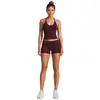 Conjunto de roupa de yoga transfronteiriço para mulheres, secagem rápida, lindo design nas costas, conjunto de colete para esportes ao ar livre, conjunto casual para corrida e fitness