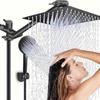 Ducha americana de baño de comercio exterior de Amazon, varilla de extensión ajustable, ducha de rociado superior presurizada, combinación