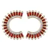 Moda europeia e americana brincos exagerados em forma de C simples luxo leve diamante de vidro de alta qualidade brincos Super Flash brincos novos atacado