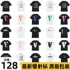 Nueva Camiseta Vlone Jerry Grande V Humo Reflectante Holgada de Manga Corta Flor de Cerezo Pareja Streetwear de Moda