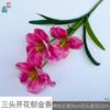 Tulipa Florida de Três Flores e Duas Hastes Tulipa Florindo com Cinco Flores Decoração para Sala de Estar de Casa Flor Artificial Flor para Arranjo de Casamento Flor de Seda