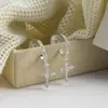 Brincos de Argola Cruzados com Zircônia Estilo Europeu e Americano Clipe de Orelha Sem Furo para Mulheres Design de Nicho Brincos Elegantes Versáteis de Alta Qualidade